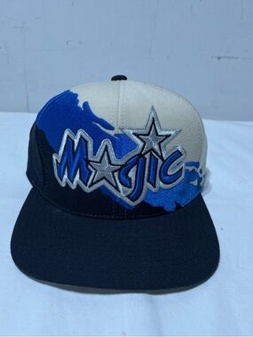 Orlando Magic Mitchell & Ness Snapback Hat Wave Splash 100% Wool NBA Cap Retro
